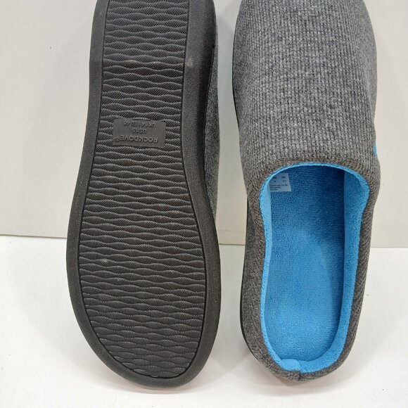 RockDove SLIPPERS NWT Two-Tone Gray/Blue Memory Foam Washable XXL Men's Size 15 - Picture 5 of 16